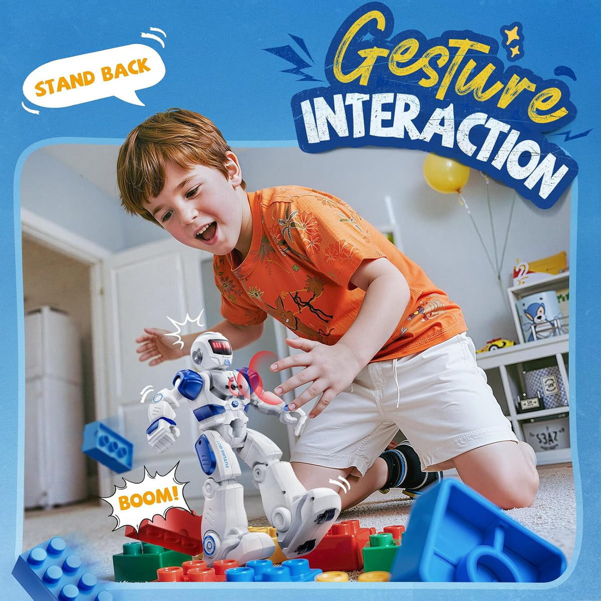 Ruko 6088 Robot programable para niños de 3 a 6 años, azul clásico