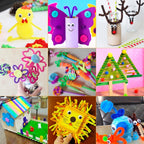 Itopstar 3000 suministros de manualidades para niños, suministros de manualidades en caja de arte de plástico de 3 capas, todo en uno de 8, 9, 10, 11 y 12 años, juego de suministros de manualidades para niñas y niños