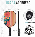 Palms-O-Aces Palas de pickleball de fibra de carbono - Núcleo 16 mm y Aprobadas por USAPA
