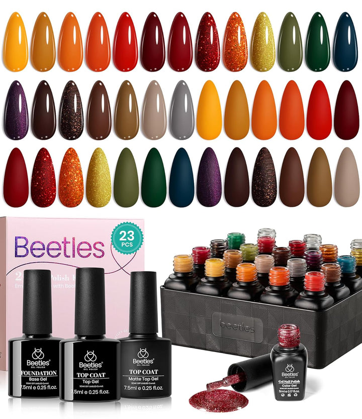 Beetles - Juego de esmaltes de uñas de gel, 20 colores, colección C...