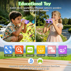 Microscopio de mano de 2.0 pulgadas para niños, microscopio digital de bolsillo 1000X 2 en 1 y telescopio 10X para niños, kits de ciencia, juguetes STEM, regalos para niños y niñas de 3, 4, 5