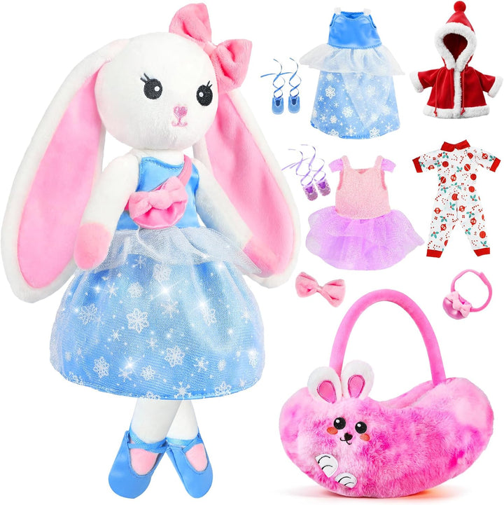 Muñeca bailarina de peluche para niñas de 3 a 8 años, conejito de p...