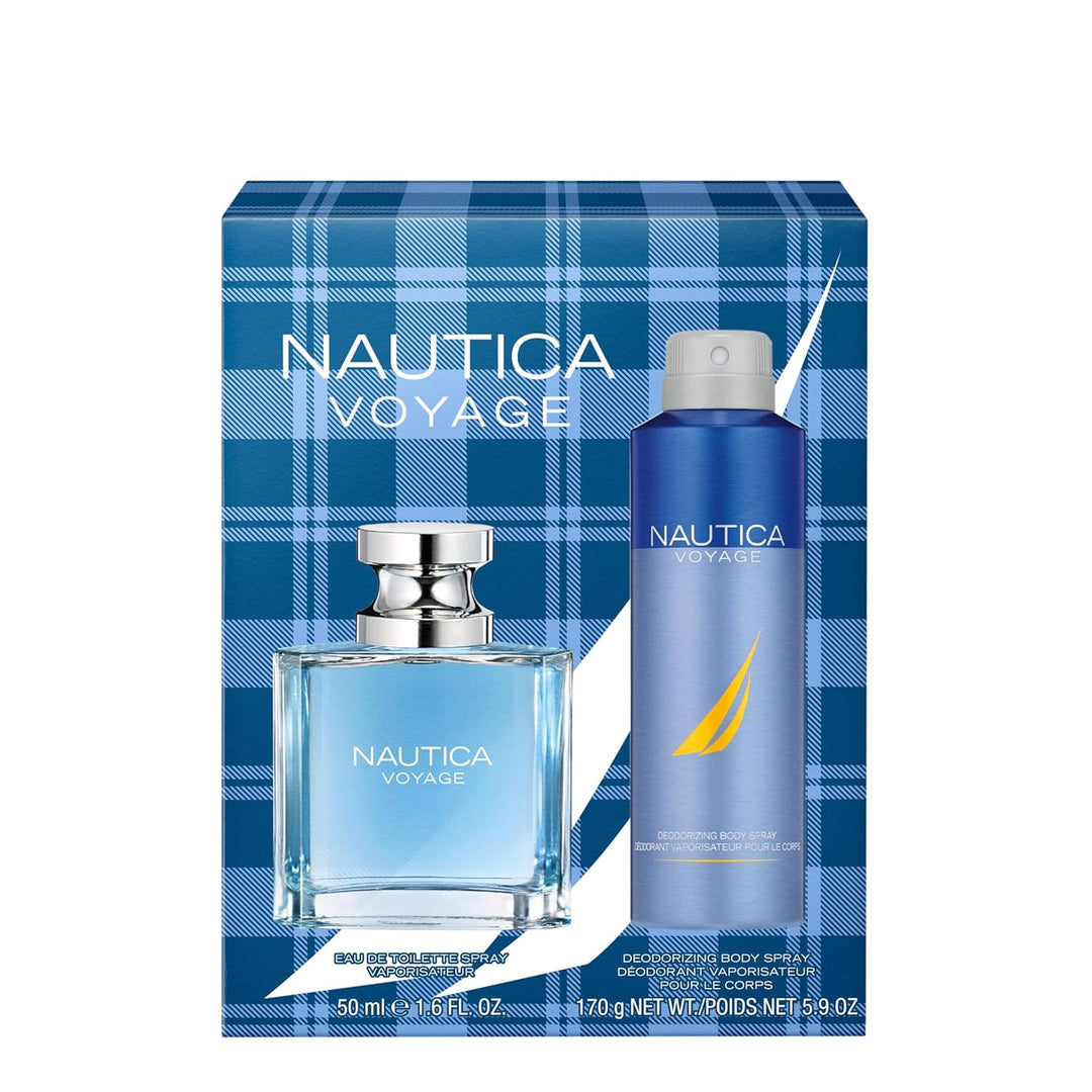 Nautica Voyage Giftset, 1.6 fl oz EDT + 6 oz desodorizante corporal...