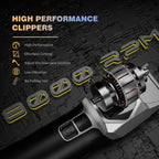 ANGFAN - Cortapelos para hombre, 8000 rpm, motor sin escobillas, cuchillas de acero 440C