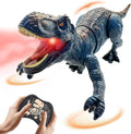 Juguetes de dinosaurio a control remoto para niños de 3-5, 5-7, 8-12, 10-12, juguete electrónico RC T Rex Dino robot para niños, los mejores regalos de Navidad y cumpleaños para niños de 6, 7, 8, 9, 10, 11 y 12 años (color: azul)