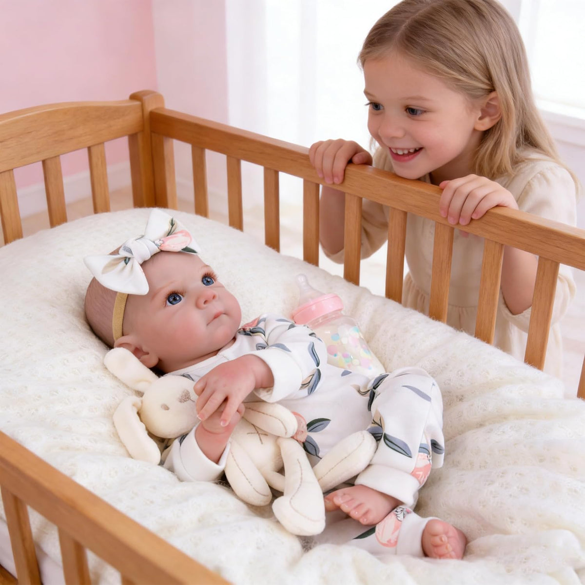 Muñecas de bebé recién nacidas realistas de 20 pulgadas con cuerpo posable, muñecas de bebé de la vida real con accesorios para niñas de más de 3 años, juegos de simulación, colección