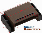 Simple Houseware Soporte elevador para monitor de escritorio con bandeja ajustable, Espresso
