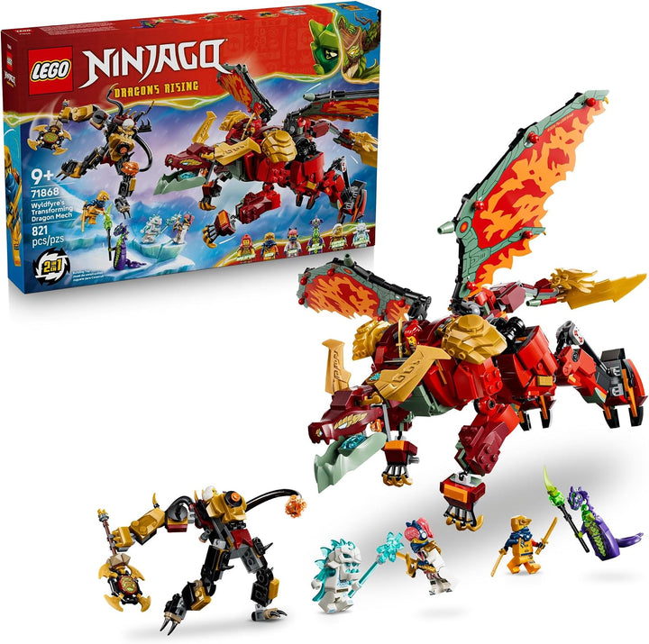 LEGO NINJAGO Robot Dragón Transformable de Wyldfyre 71868 | Juguete...