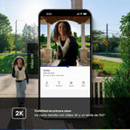 Chamberlain myQ Video Doorbell | Cámara 2K, batería/cableada, visión nocturna a color, vista en vivo con conversación bidireccional, detección de movimiento y alertas en tiempo real, vista amplia de