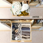 Simple Houseware Organizador plegable para cajones y contenedor para almacenar, juego de 12, gris