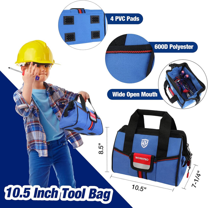 WORKPRO Juego de herramientas de mano para niños de 9 piezas, kit d...