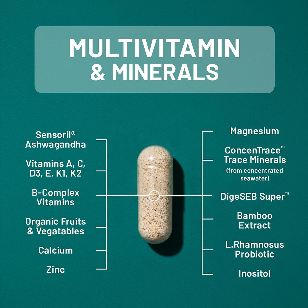 NatureWise Multivitamínico para hombres + apoyo al estrés + mineral...