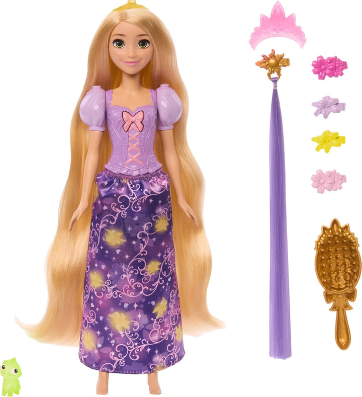 Mattel Disney Princesa Rapunzel Muñeca de moda con pelo que se ilum...