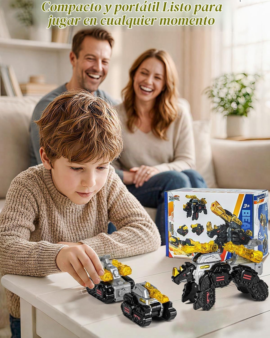 Juguete de automóvil de dinosaurio transformador de colisión, 2 autos magnéticos que se transforman en juguetes de dinosaurio, juguete de robot de dinosaurio para niños, juguetes de regalo