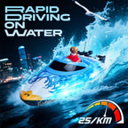 BEZGAR HJ822 12 pulgadas 25 KPH Velocidad RC Barco rápido para niños y adultos