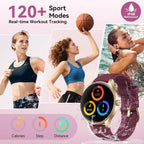 Fitpolo - Reloj inteligente para mujer, pantalla HD de 1.57 pulgadas