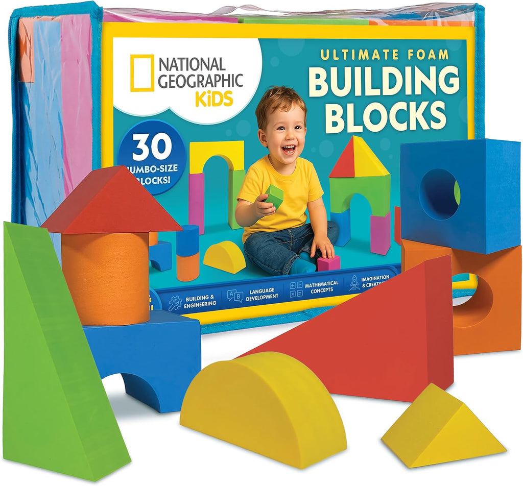 National Geographic - Juego de bloques de construcción de espuma jumbo para
