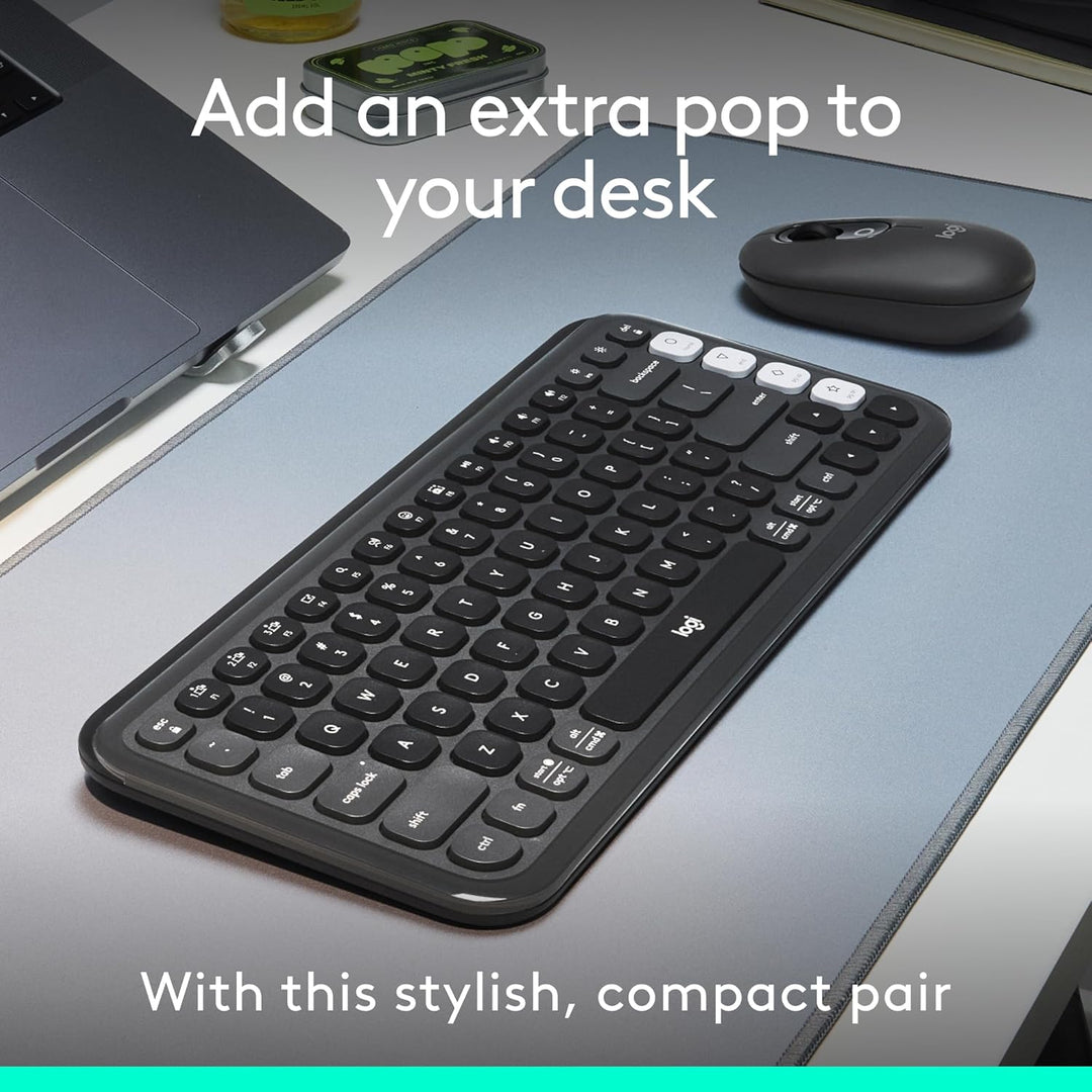 Logitech Combo POP ICON, combo de teclado y mouse Bluetooth, escrit...