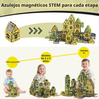 GobiDex Juego de construcción de azulejos magnéticos para niños a partir, Base del ejér