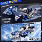 Avión de control remoto para niños, 2 en 1, avión RC Stunt RC Drift, avión de espuma para interiores y exteriores con carreras, trucos, juguetes de regalo para niños, niñas y adultos de 8, 9