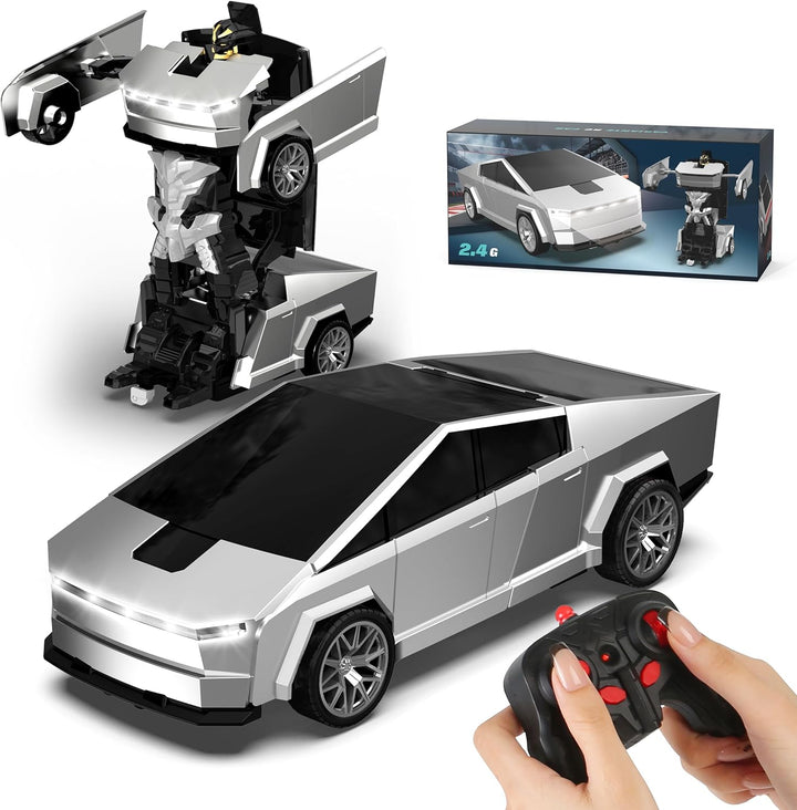 Transform RC Cyber Pickup Truck Car Robot Toy para niños, auto de c...