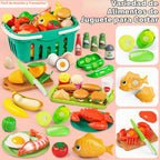 Juegos de comida de juguete para la cocina de los niños, accesorios de cocina de juego, 168 piezas