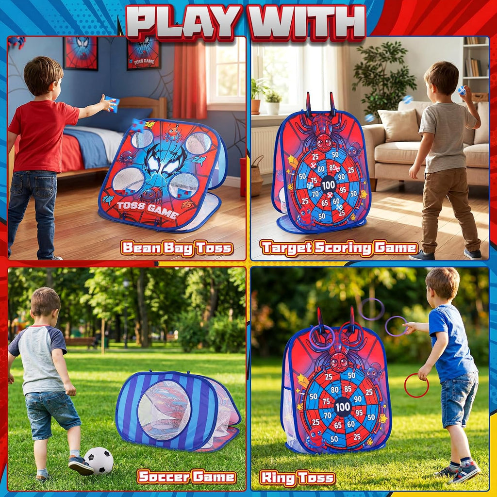 Juego de Lanzamiento de Bolsas para Niños - Tablero Cornhole Juguetes al Aire Libre para Niños Pequeños - Actividades para Fiestas Carnaval Patio Jardín Playa Césped Juguete para Niños y Niñas de 3 4 5 6 7 8 Años Regalos de Cumpleaños