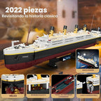 Kit de modelo Titanic - Juego de bloques de construcción de buques Titanic grandes, rompecabezas educativo 3D STEM, regalos para niños y adultos, arquitectura coleccionable ideal para decoración del hogar y la oficina