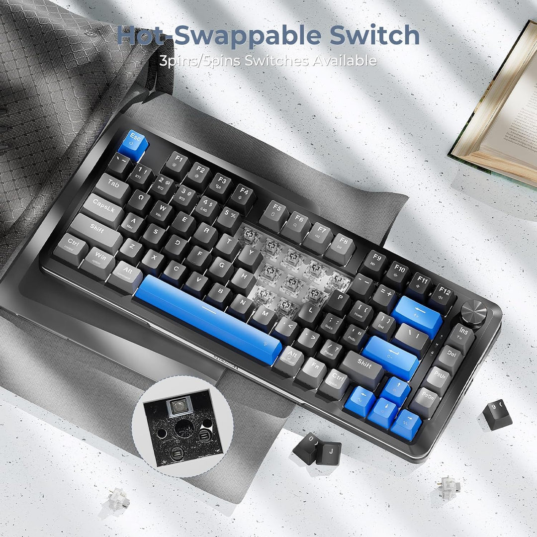 Redragon Teclado mecánico inalámbrico K681, teclado RGB para juegos...
