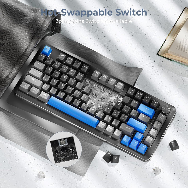 Redragon Teclado mecánico inalámbrico K681, teclado RGB para juegos...