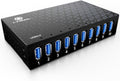 I-Tikol, hub USB 3.0 de 10 puertos, alimentado, adaptador 12V/5A