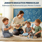 7 en 1 Kids Wooden Musical Instruments, Montessori Toddler Toys
