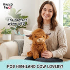 Highland Cow - Animal de peluche apto para microondas, almohadilla...