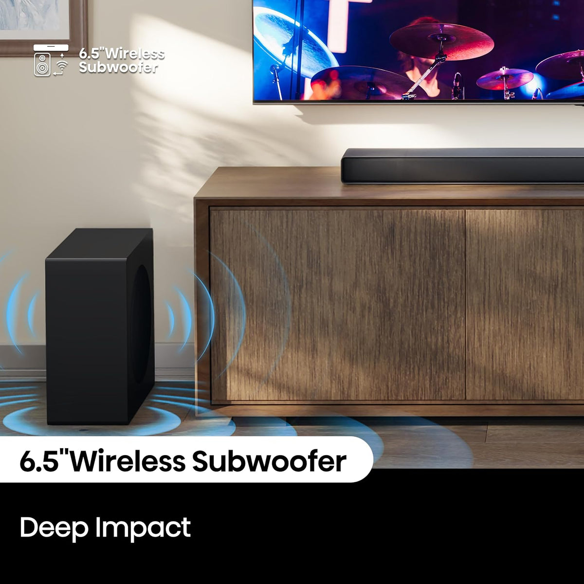 Hisense AX3120Q - Barra de sonido de 3.1.2 canales con subwoofer inalámbrico, altavoces de encendido ascendente, Dolby Atmos, DTS:X, Bluetooth 5.3, HDMI eARC, Roku TV Ready, control de aplicación y control remoto, 7 modos de ecualización, Hi-Concerto