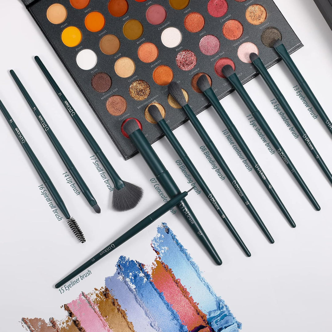 DUcare Juego de regalo de maquillaje, 19 piezas, 17 brochas de maqu...
