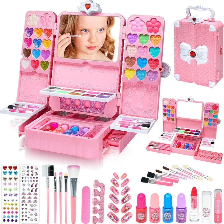 Juegos de maquillaje para niñas \u2013 74 piezas de maquillaje lava...