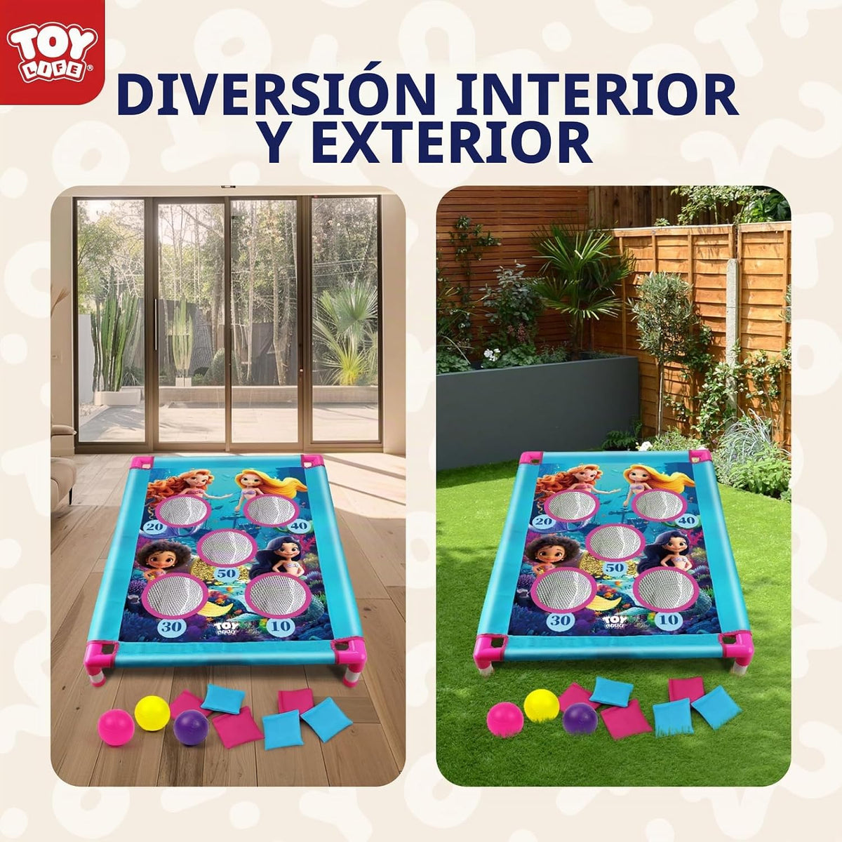 TOY Life Bean Bag Toss Game, Carnival Party Games, Cornhole Set para Kids Outdoor Games, Outside Toys para Kids Ages 4-8, Yard Outdoor Toys para Toddlers 3-5, Gifts para 3 4 5 6 7 Year Old Girls & Boys