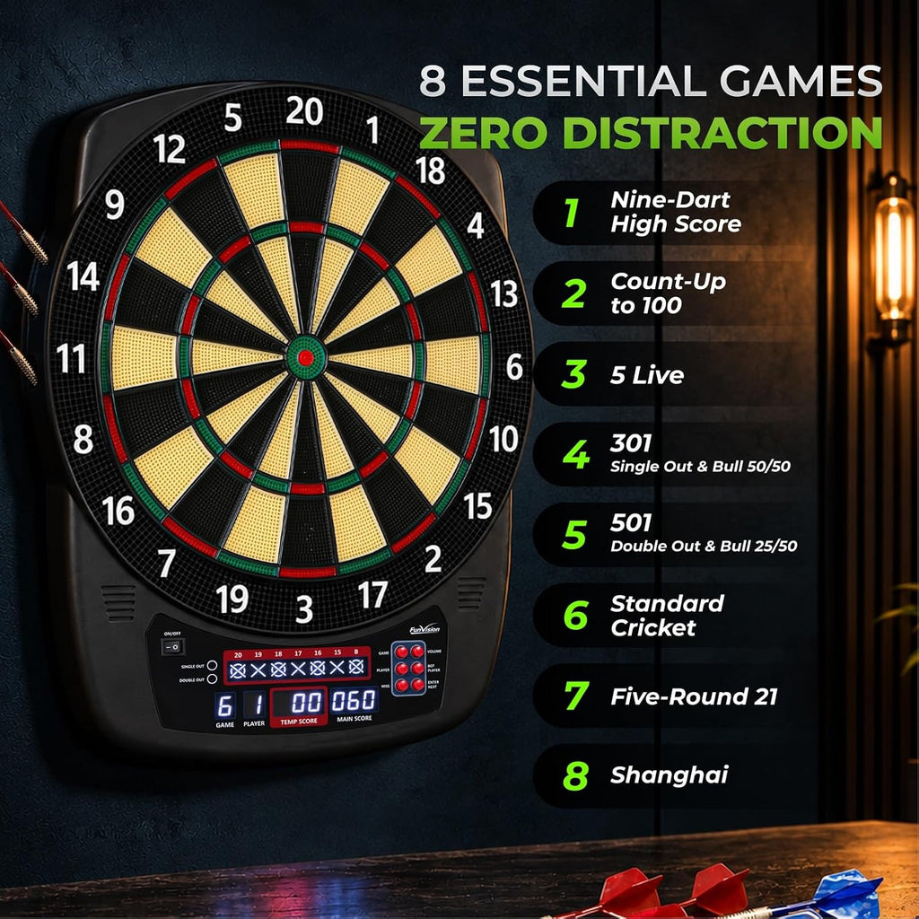 FunVision Tablero de dardos electrónico S10 para adultos