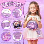 Hohosunlar Set de Maquillaje para Niñas Toys, Regalo de Cumpleaños de Sirena 3 4 5 6 7 8