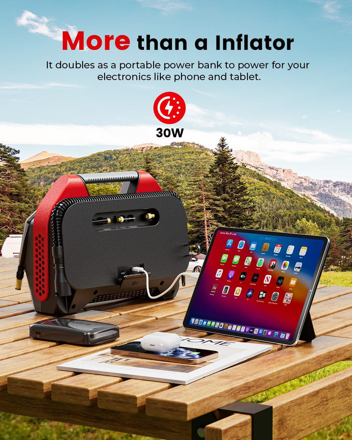 ETENWOLF Vortex S6SE Inflador de Neumáticos Inalámbrico Compresor d...