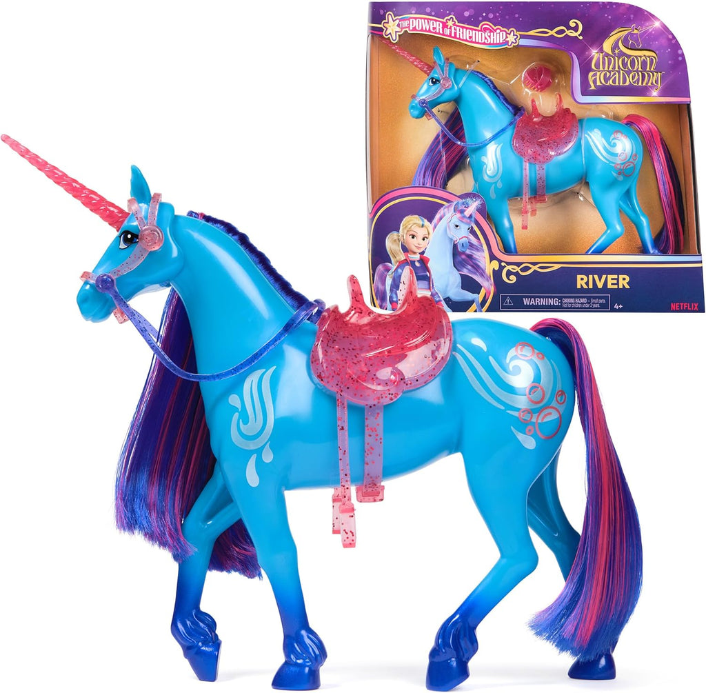 Unicorn Academy Figura de río de 11 pulgadas, muñecas y juguetes de