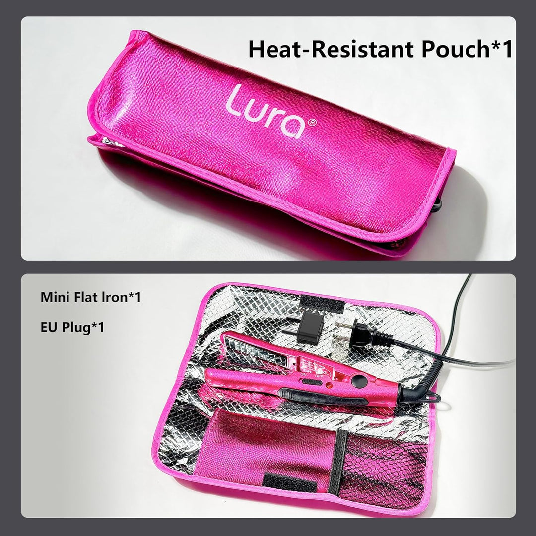 LURA Mini plancha plana para cabello corto, alisador de pelo pequeñ...