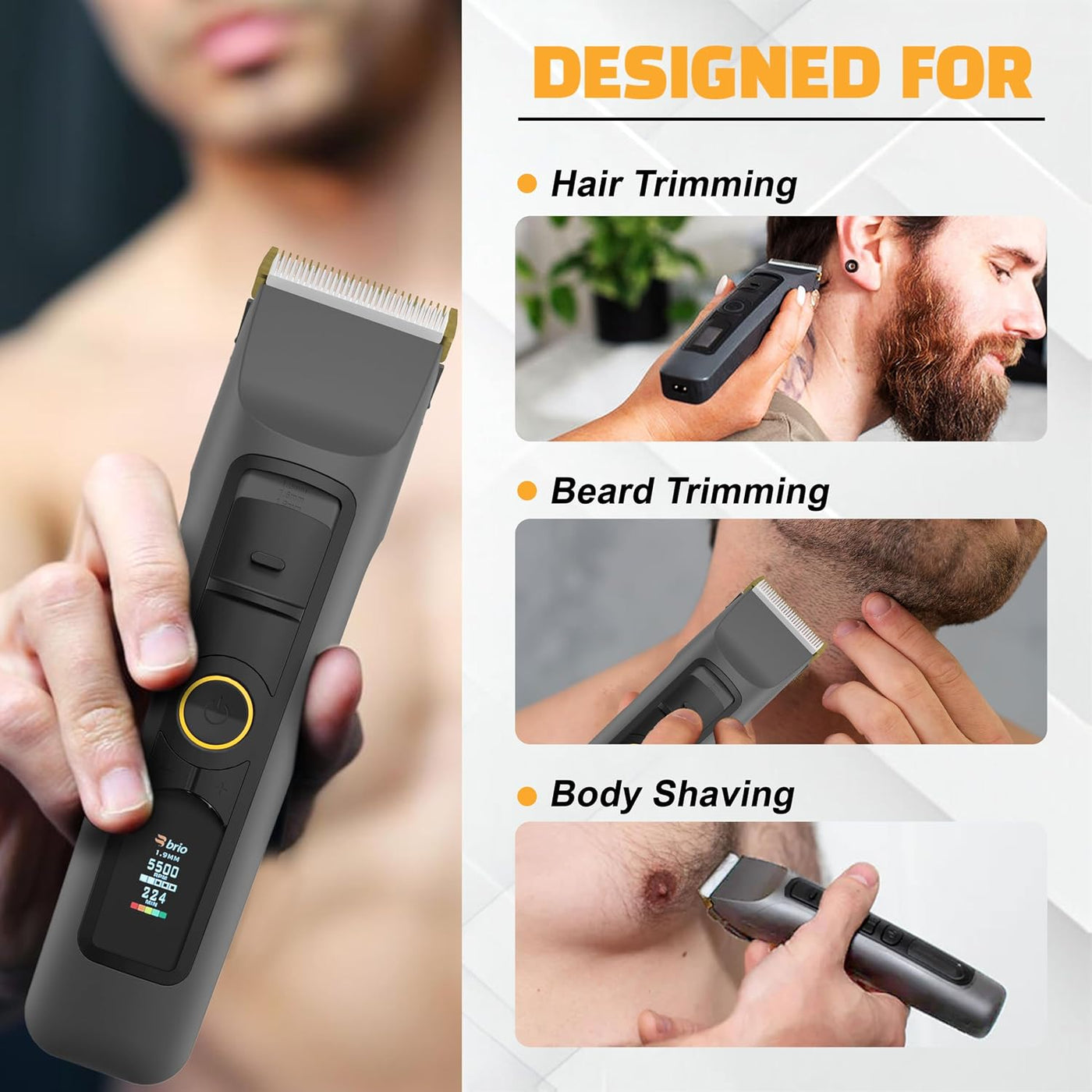 Brio Beardscape V2 Recortador de barba para hombre profesional con...