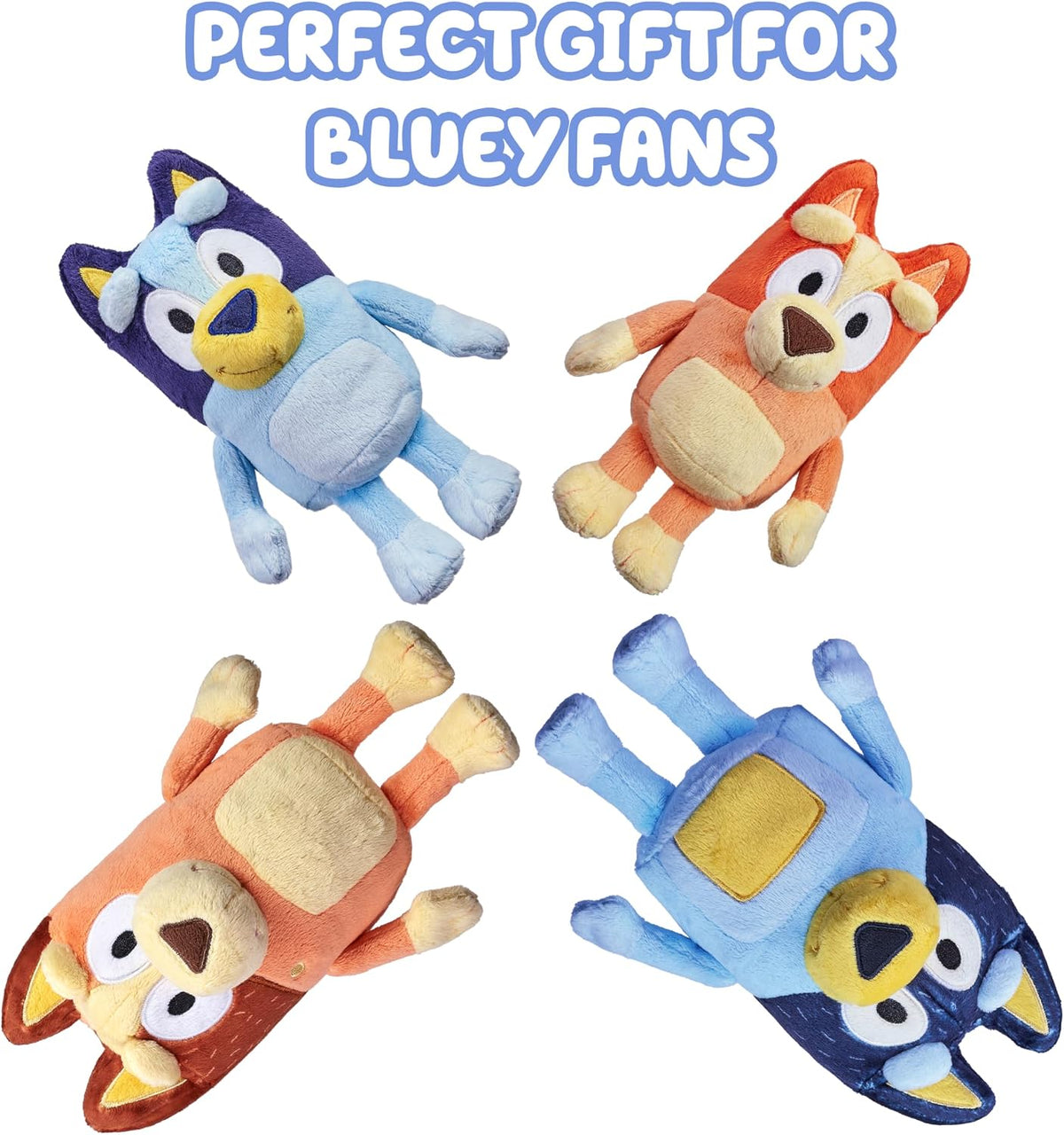 Bluey Heeler Family Stuffed Animal Set de 4, 7-8” Plush Figure Toys
