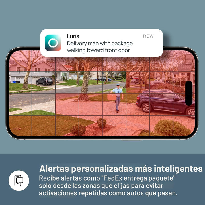 Luna - Cámara de seguridad inalámbrica para exteriores e interiores...