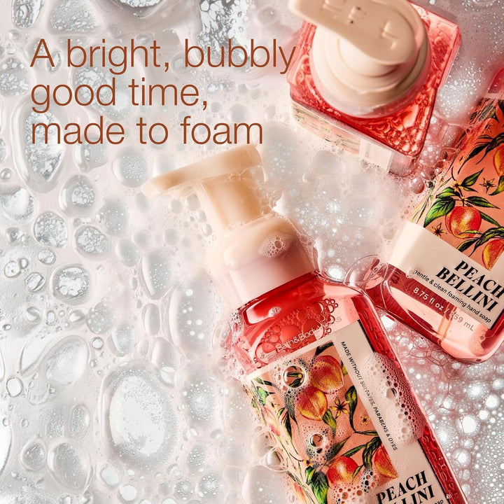 Bath &amp; Body Works Peach Bellini - Jabón de manos espumoso suave...