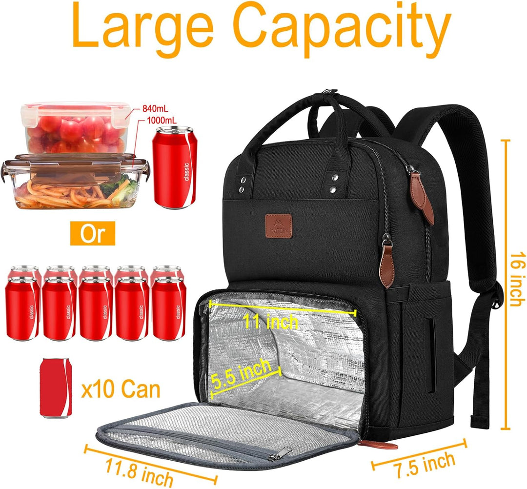 MATEIN Mochila de trabajo para mujeres, mochilas enfriadoras aislad...