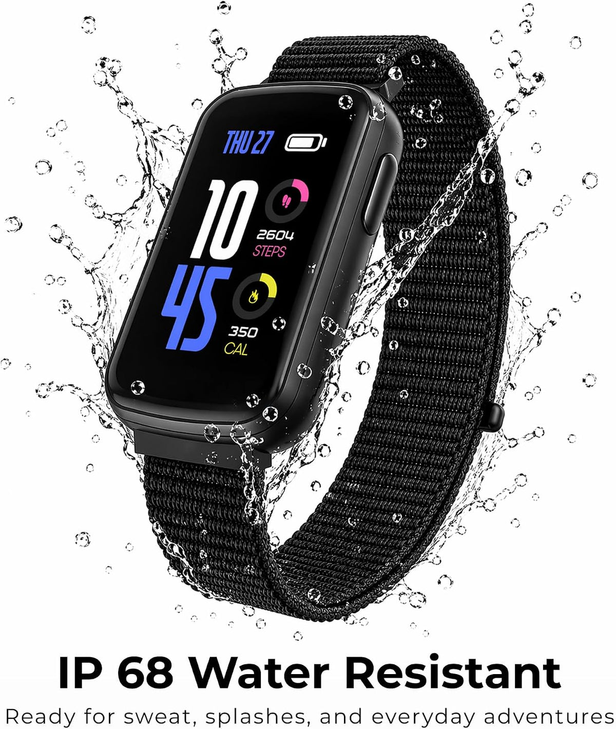 iTouch Active 5 - Reloj de seguimiento de actividad física para mujeres y hombres, monitor de frecuencia cardíaca, monitor de sueño, contador de pasos, más de 100 modos deportivos, batería de 7 días
