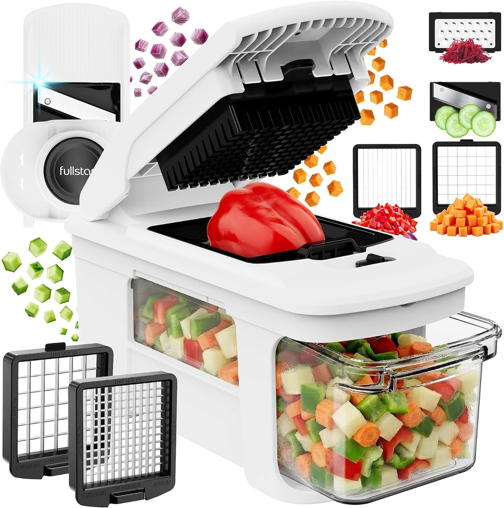 Fullstar Pro XL Picadora de verduras y rebanadora de mandolina, herramienta