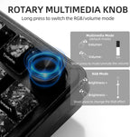 HITIME XVX M75 - Teclado mecánico inalámbrico 75% para juegos, Carbono forjado negro